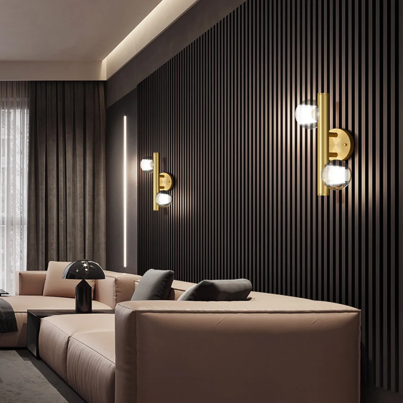 Настенный светильник ILIANA WALL A Brass Black от ImperiumLoft