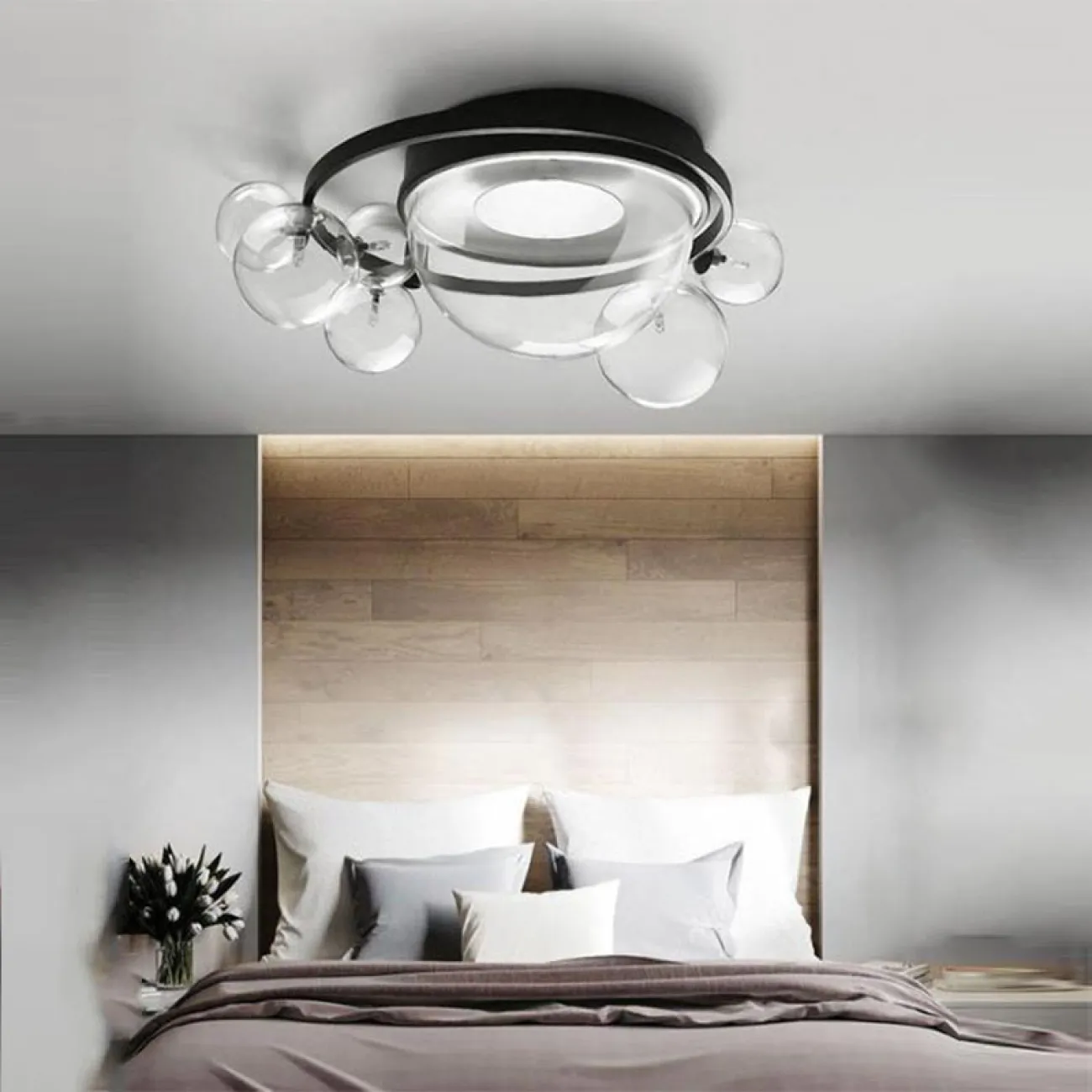 Потолочная люстра на кольцевом каркасе IONA CORE D55 от ImperiumLoft