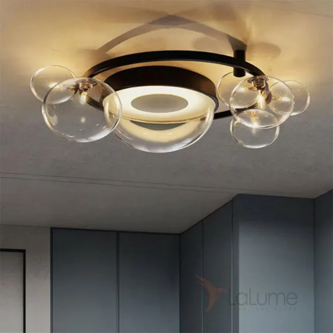 Потолочная люстра на кольцевом каркасе IONA CORE D55 от ImperiumLoft