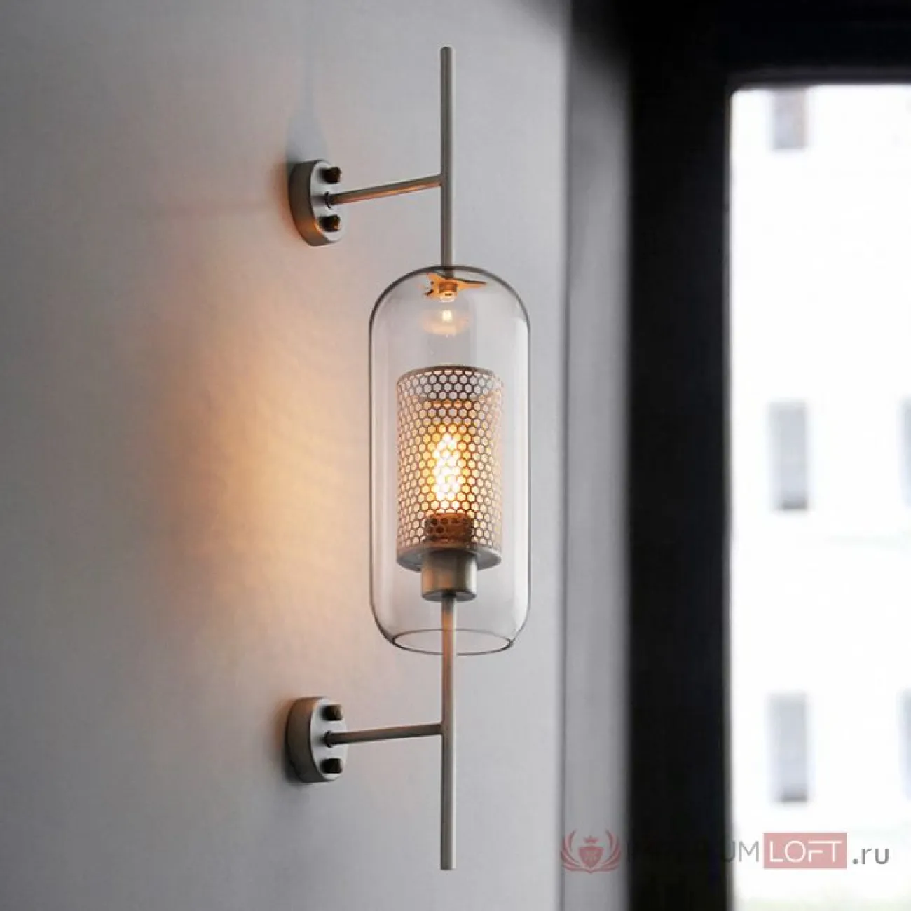 Настенный светильник CATCH WALL ball D55 steel от ImperiumLoft
