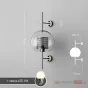 Настенный светильник CATCH WALL ball D55 steel от ImperiumLoft