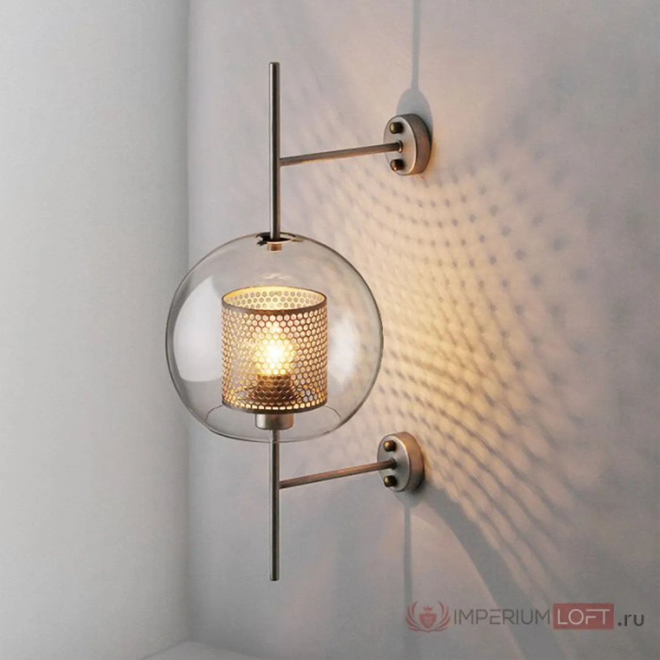 Настенный светильник CATCH WALL ball D55 steel от ImperiumLoft