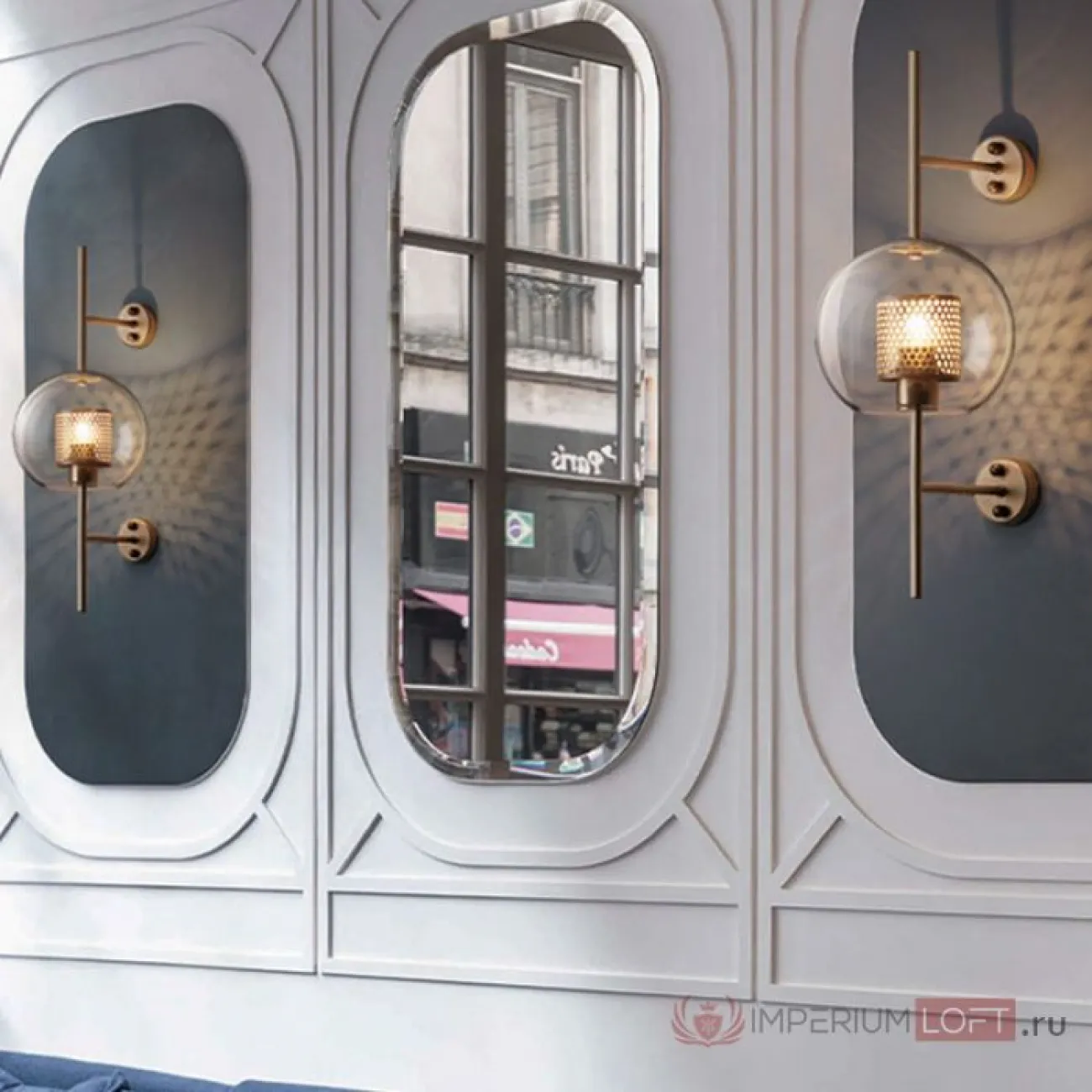 Настенный светильник CATCH WALL ball D55 steel от ImperiumLoft