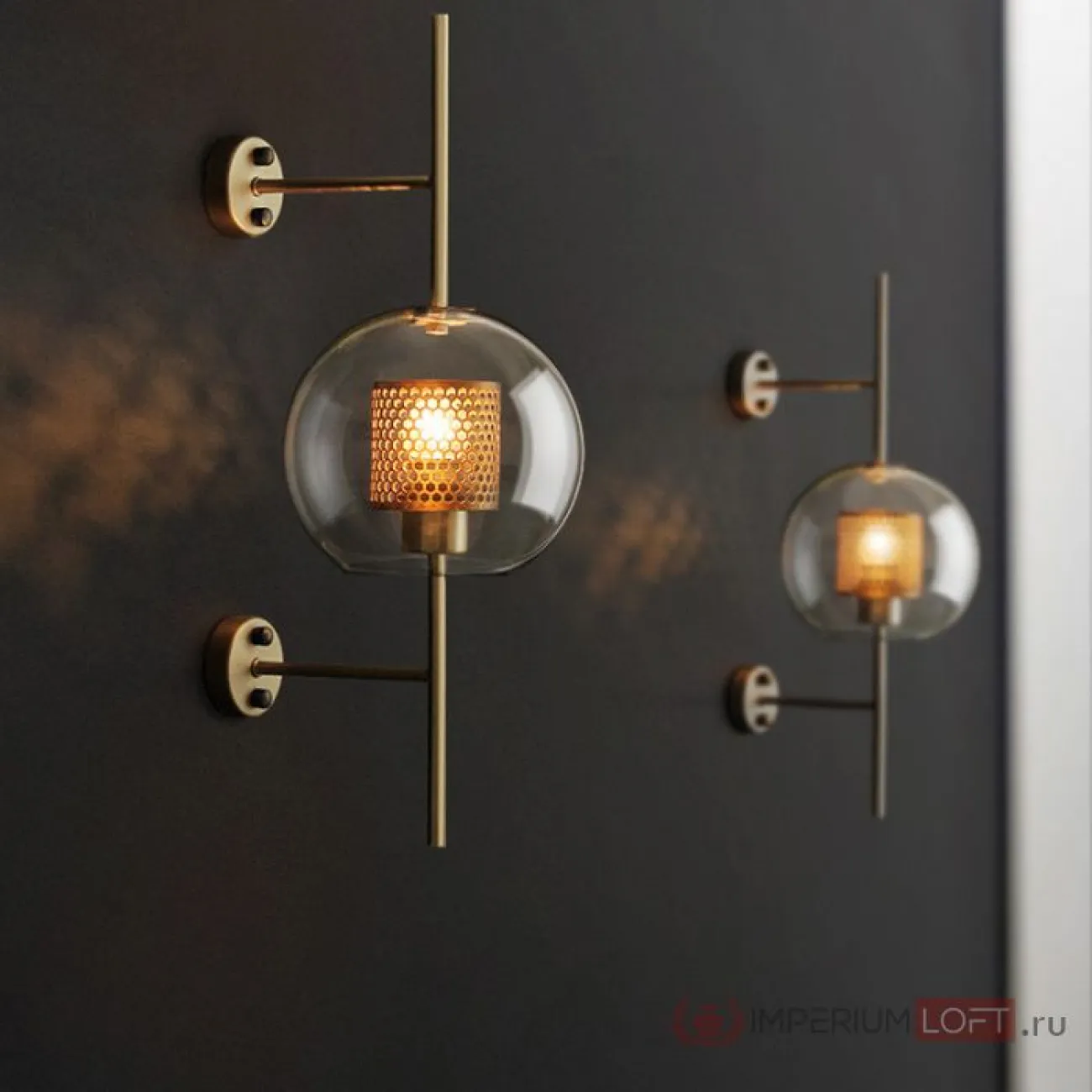 Настенный светильник CATCH WALL ball D55 steel от ImperiumLoft