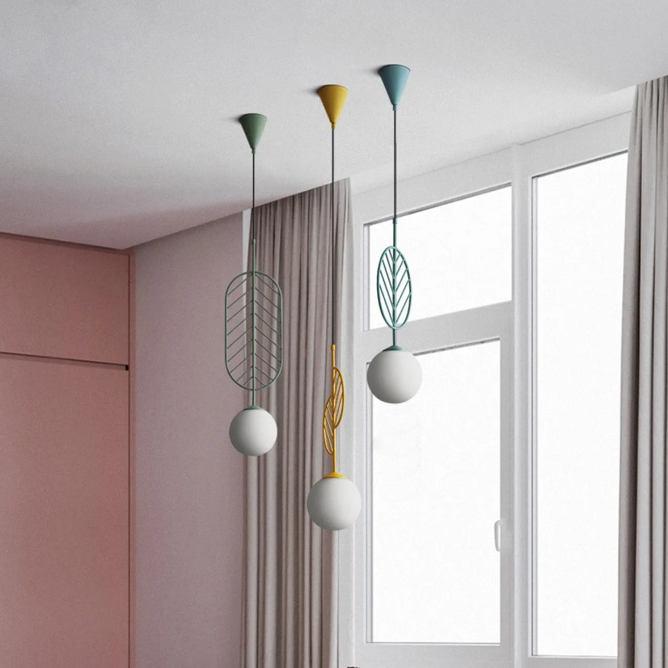 Подвесной светильник LEAF B Чёрный от ImperiumLoft