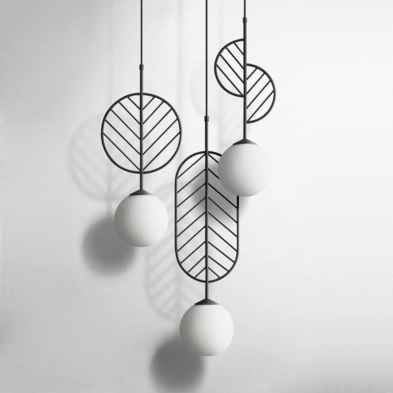 Подвесной светильник LEAF B Чёрный от ImperiumLoft