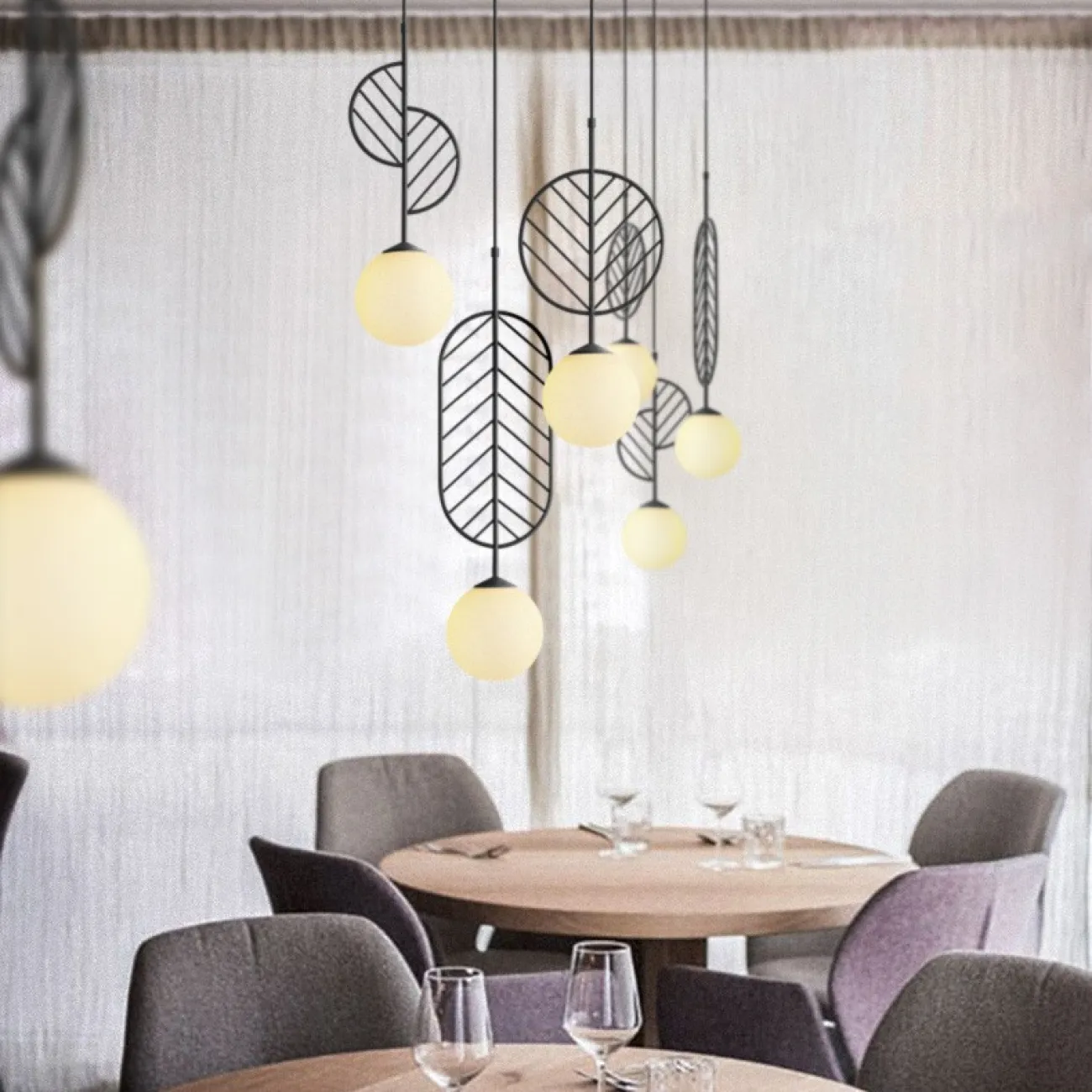 Подвесной светильник LEAF B Чёрный от ImperiumLoft