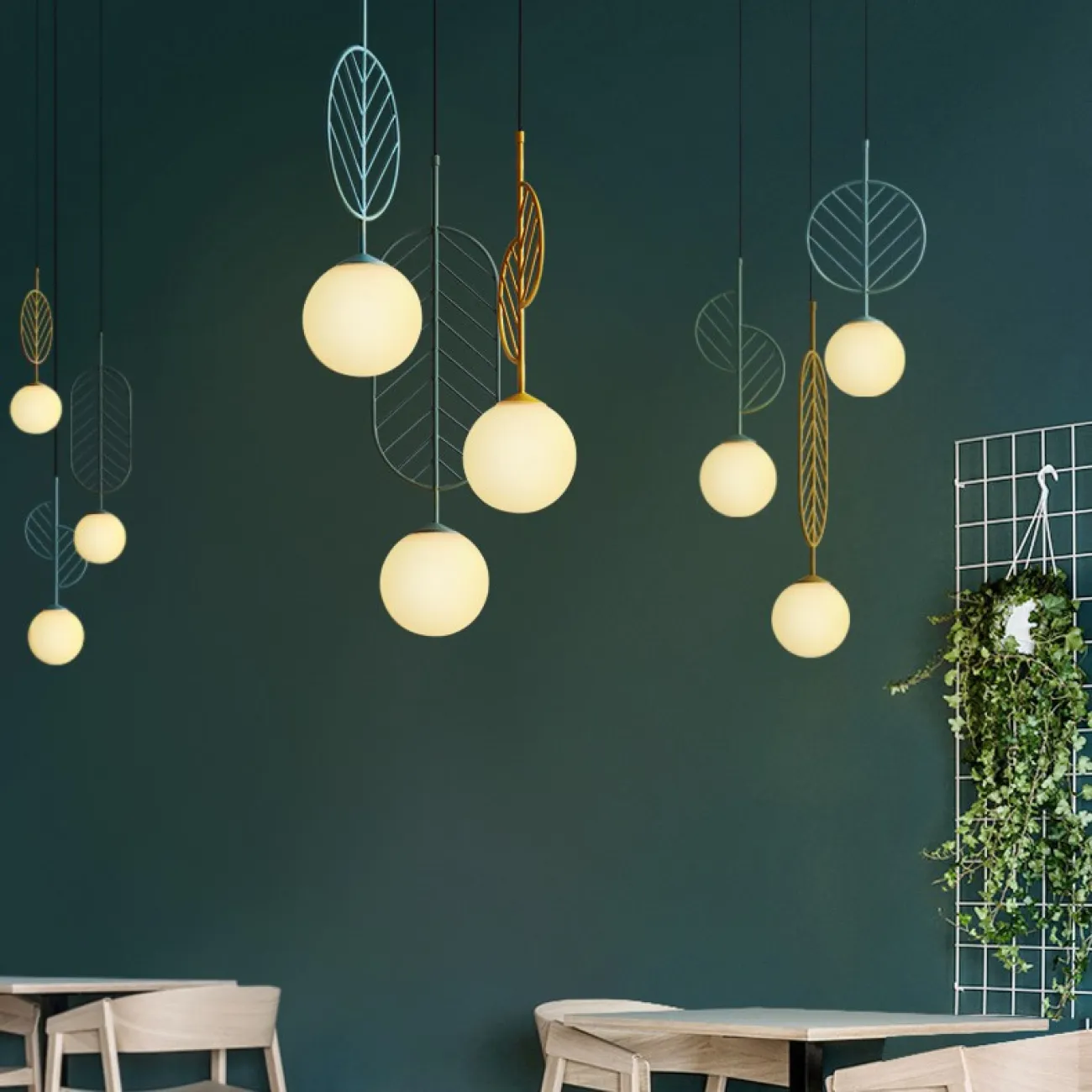 Подвесной светильник LEAF B Чёрный от ImperiumLoft