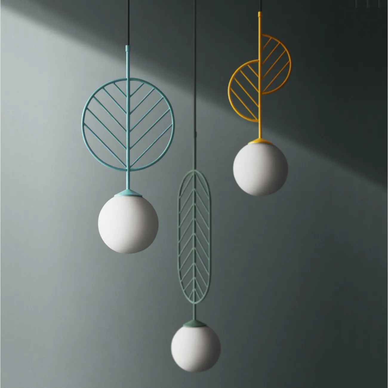 Подвесной светильник LEAF B Чёрный от ImperiumLoft