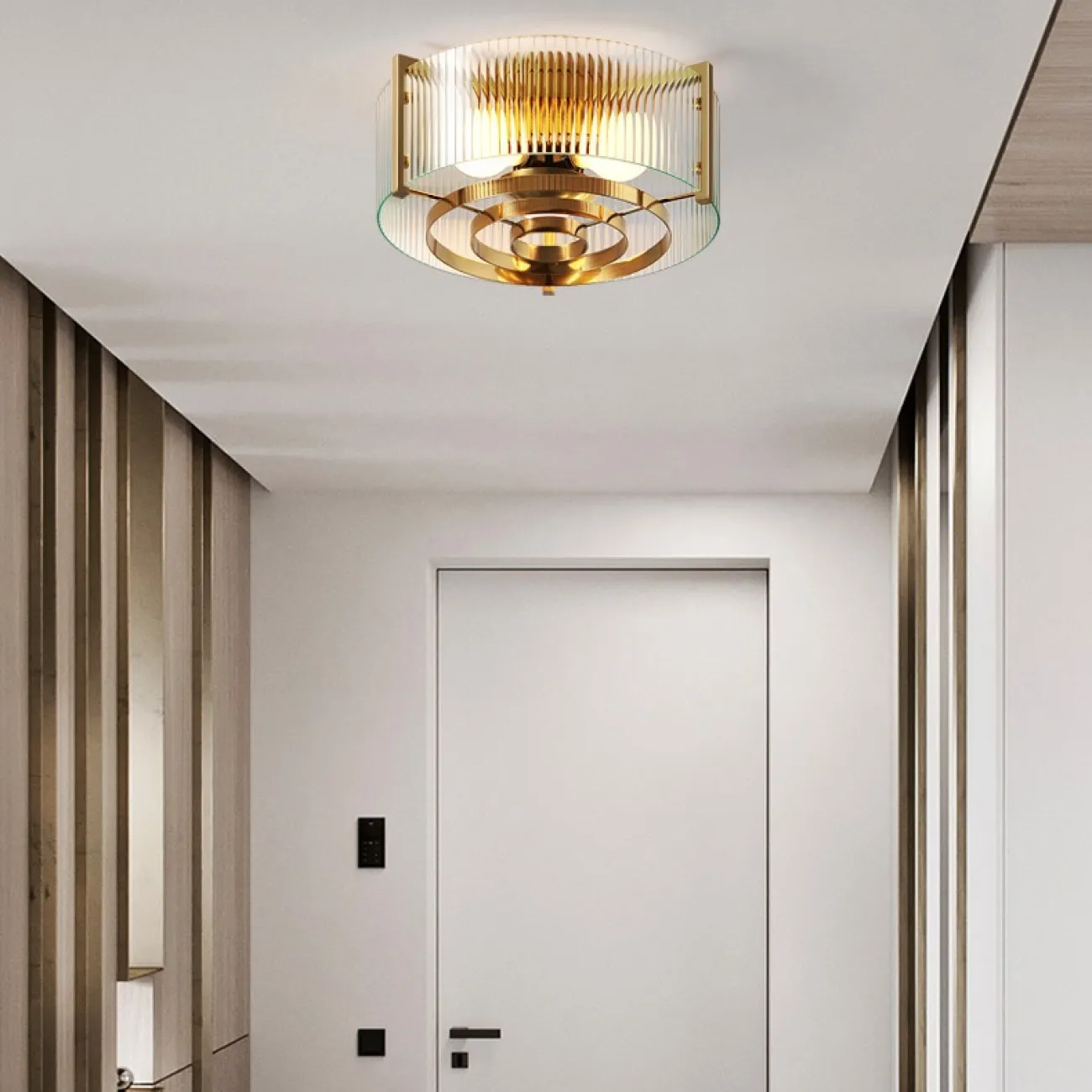 Потолочная люстра из рельефного стекла LUSSA D38 от ImperiumLoft Потолочная люстра из рельефного стекла LUSSA D38 от ImperiumLoft