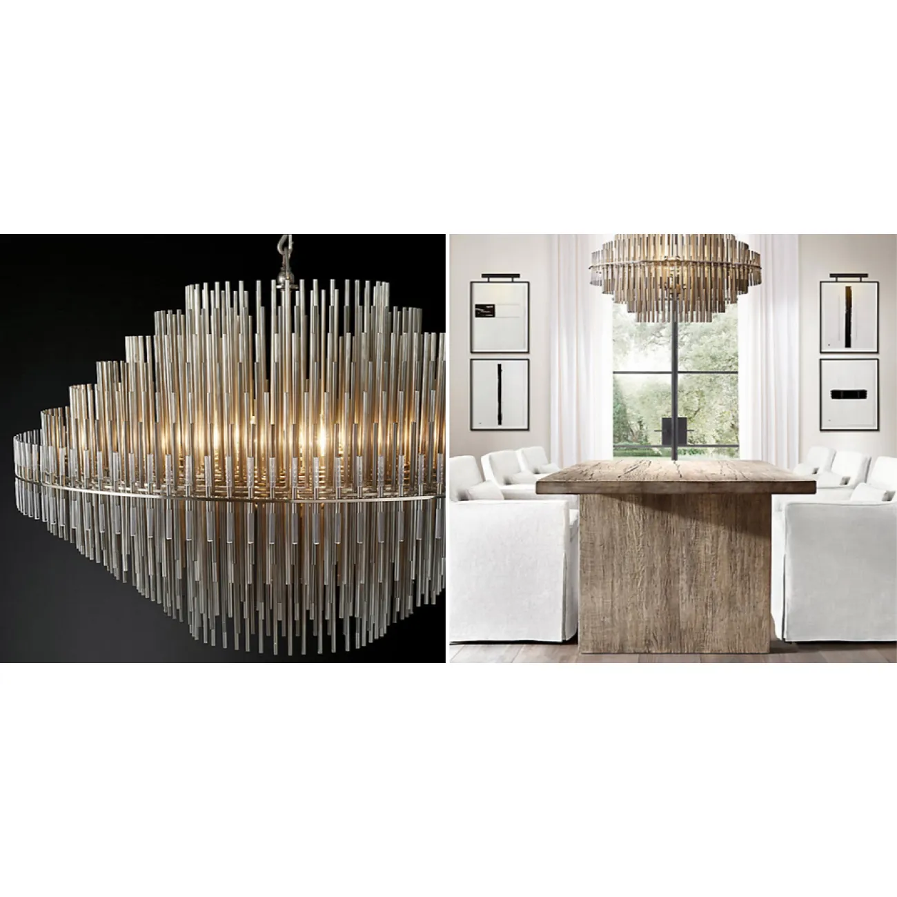 Люстра Restoration Hardware Emile Round Chandelier Chrome