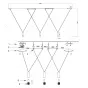 Wireflow LED Black Suspension lam 3 патрона designed by Jordi Vilardell