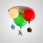 Потолочный светильник BLOW TRIO Multicolor от ImperiumLoft