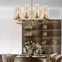 Люстра Hans-Agne Jakobsson Brass & Blue Glass Tube Chandelier Hans-Agne Jakobsson in 1970 8 Коричневый от ImperiumLoft