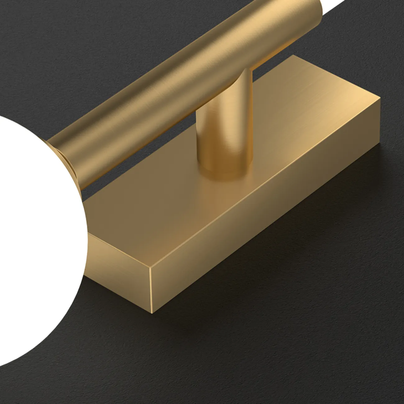 Настенный светодиодный светильник с цилиндрическим и шарообразным плафоном на одном вертикальном кронштейне HELGA