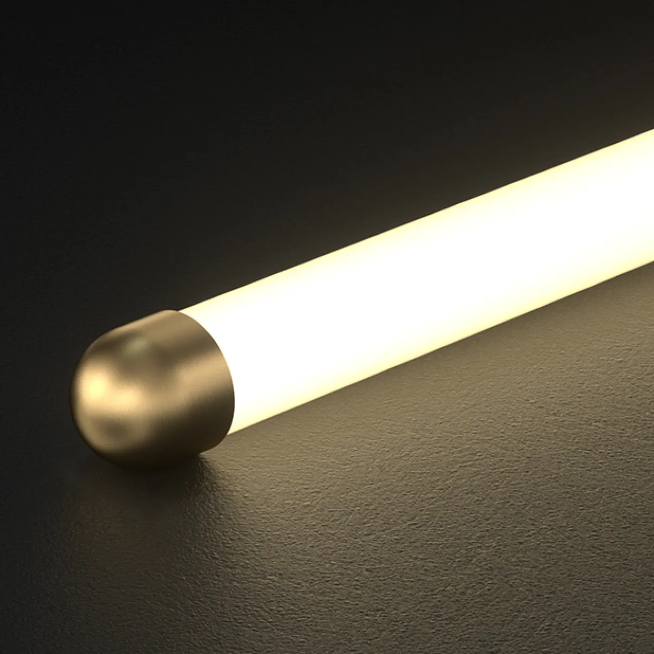 Настенный светодиодный светильник с цилиндрическим и шарообразным плафоном на одном вертикальном кронштейне HELGA