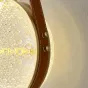 Настенный светодиодный светильник с рельефным стеклянным плафоном в форме линзы на кожаном ремешке AGLA WALL