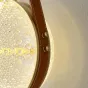 Настенный светодиодный светильник с рельефным стеклянным плафоном в форме линзы на кожаном ремешке AGLA WALL
