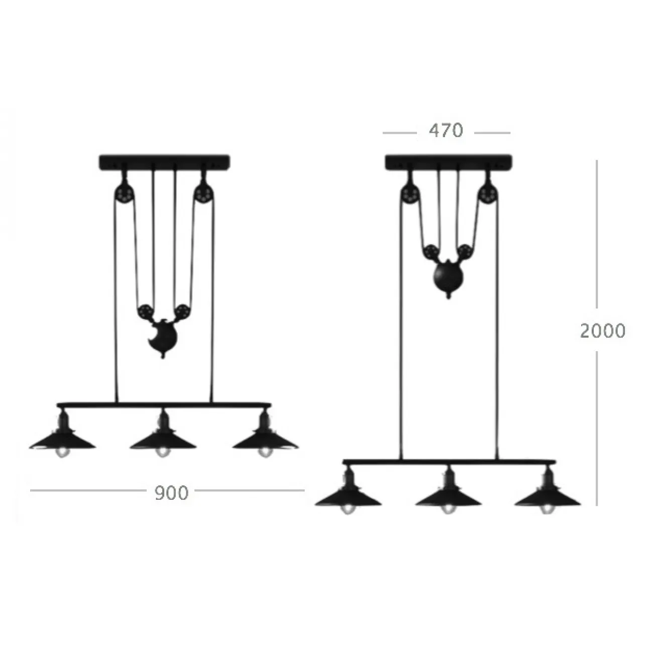 Люстра Loft Cone Pendant Balance Line 3 от LaLume