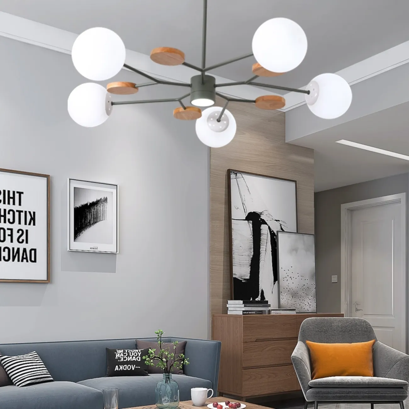 Люстра на штанге MEADE ORB от ImperiumLoft