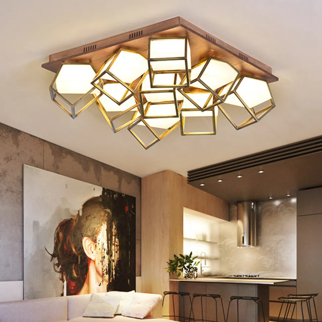 Потолочная люстра TANNING L6 от ImperiumLoft