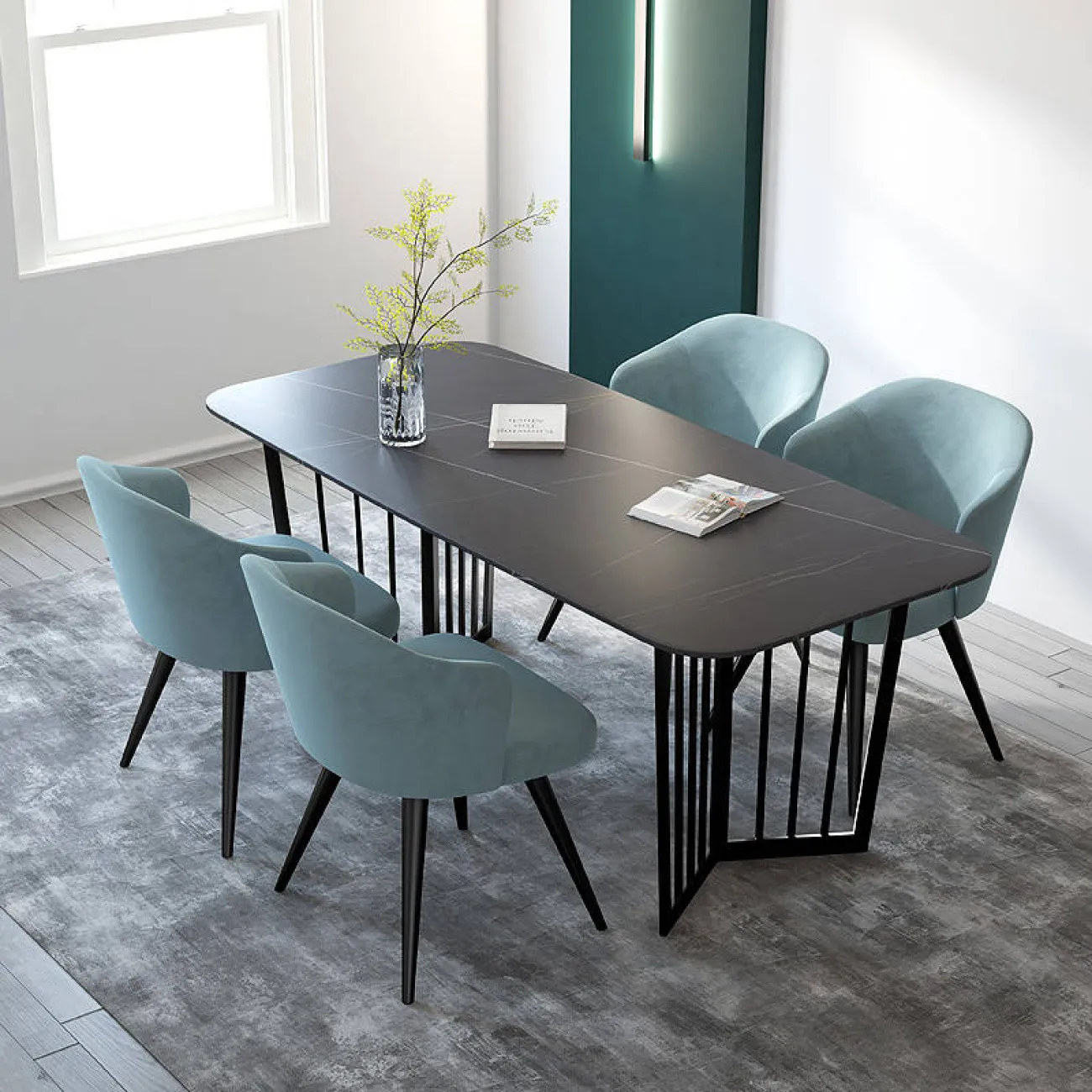 Дизайнерский обеденный стол - LaLume-AZ00397