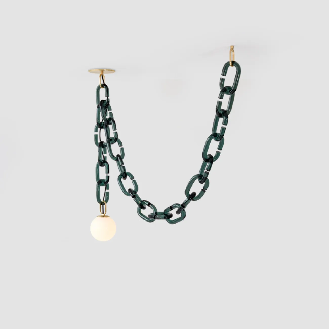 Подвесной светильник CHAIN 2 green от ImperiumLoft