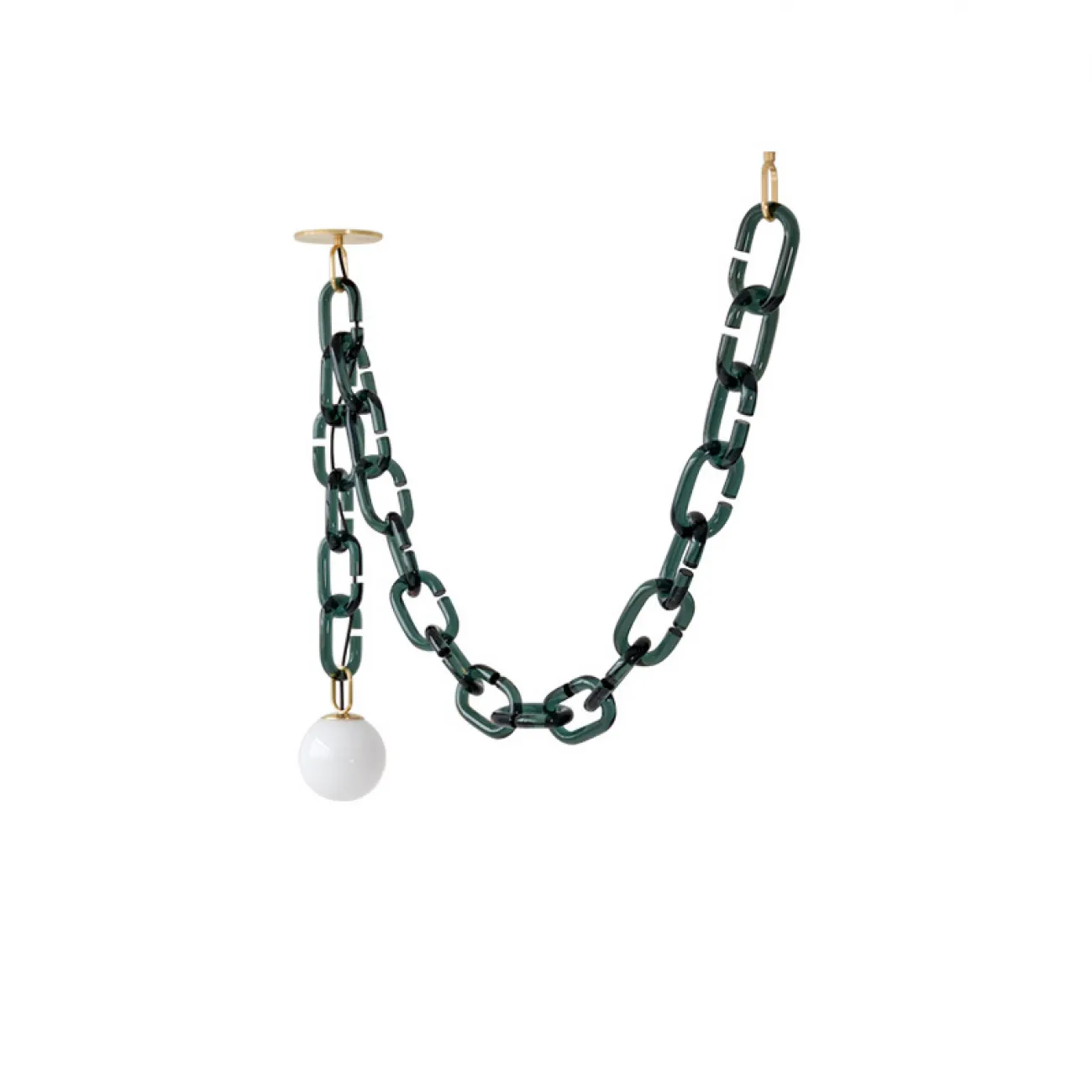 Подвесной светильник CHAIN 2 green от ImperiumLoft
