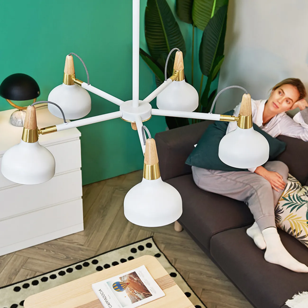 Люстра на штанге OPLAND A 8 lamps Blue от ImperiumLoft