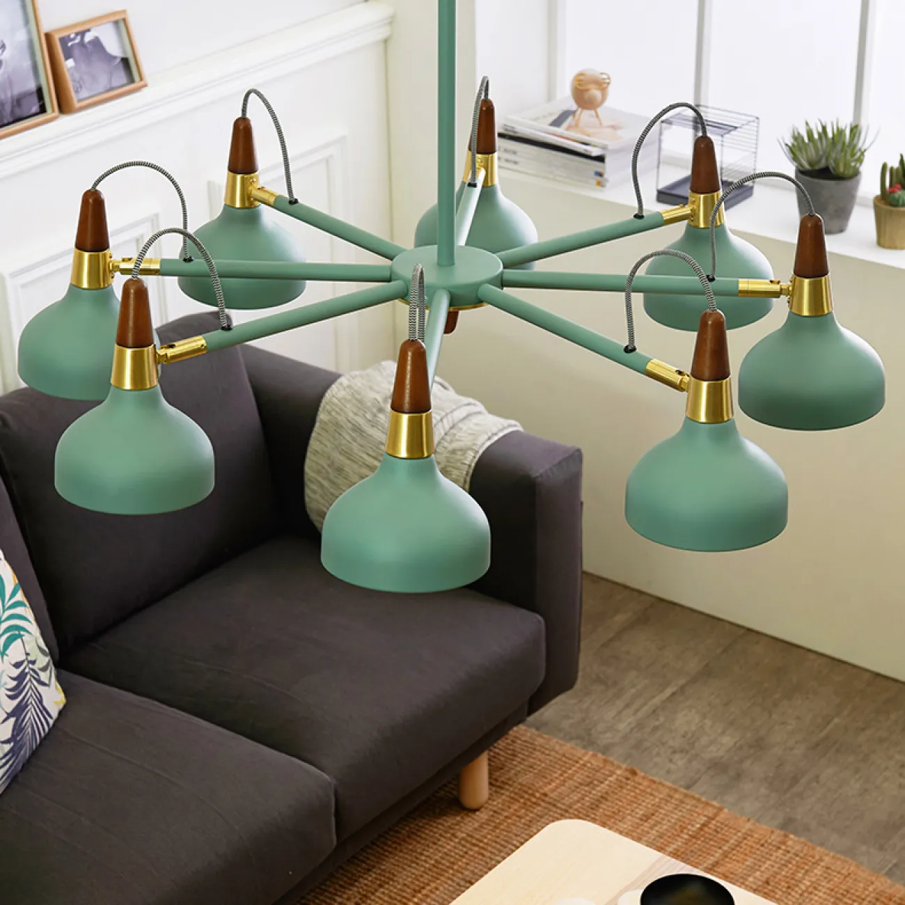 Люстра на штанге OPLAND A 8 lamps Blue от ImperiumLoft