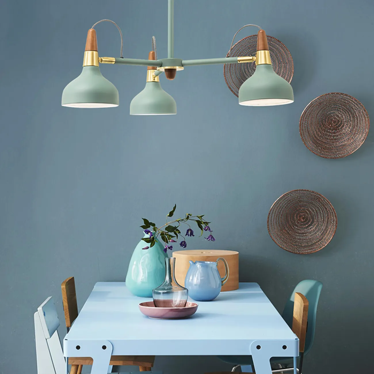 Люстра на штанге OPLAND A 8 lamps Blue от ImperiumLoft