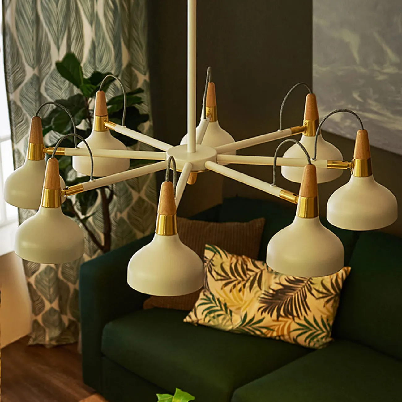 Люстра на штанге OPLAND A 8 lamps Blue от ImperiumLoft