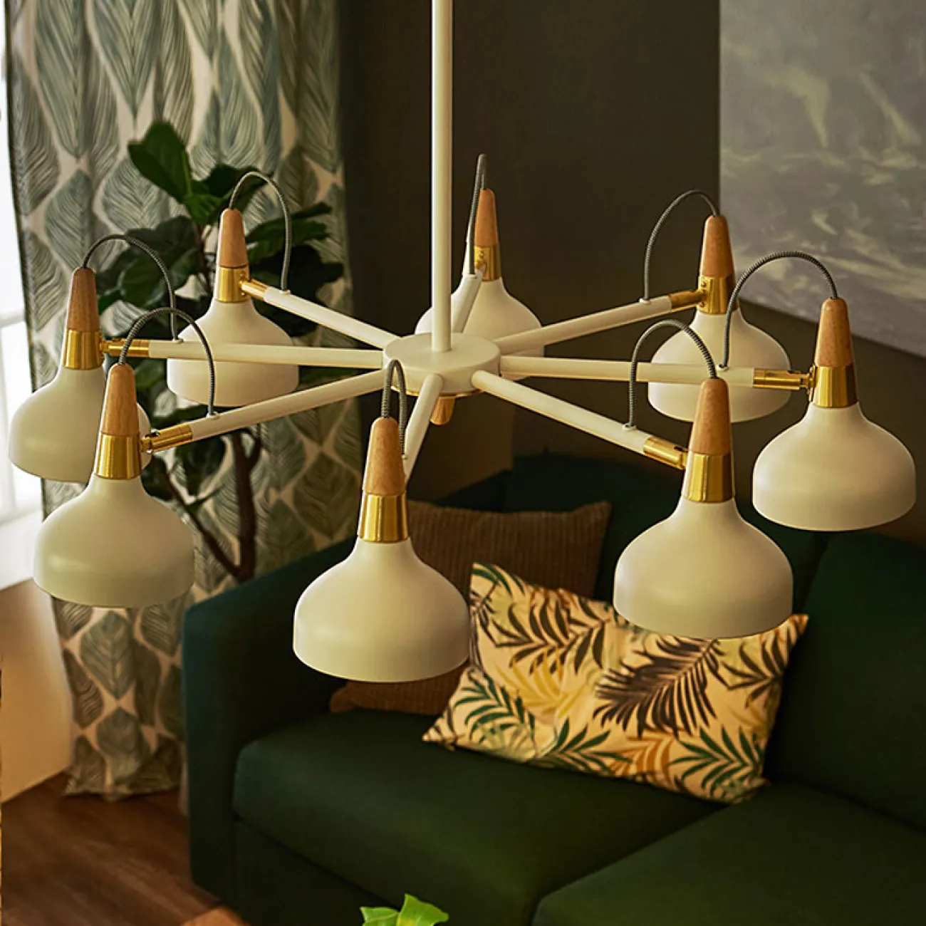 Люстра на штанге OPLAND A 5 lamps White от ImperiumLoft