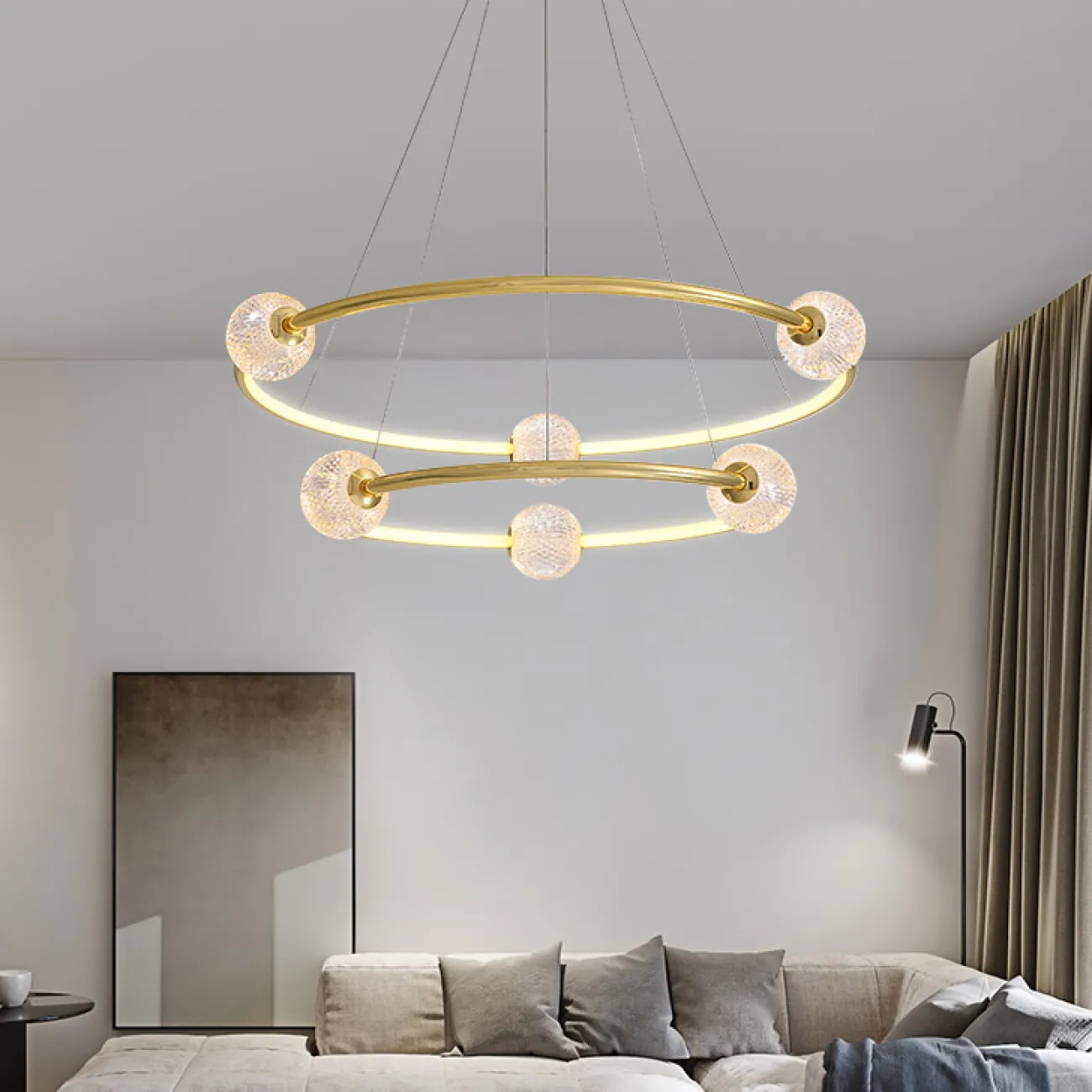 Подвесная люстра STORMS CH D68 Gold от ImperiumLoft