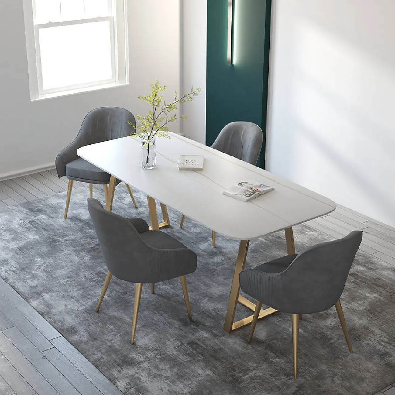 Дизайнерский обеденный стол - LaLume-AZ00404 Дизайнерский обеденный стол - LaLume-AZ00404