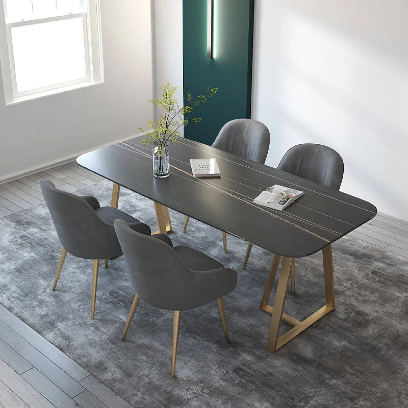 Дизайнерский обеденный стол - LaLume-AZ00404 Дизайнерский обеденный стол - LaLume-AZ00404