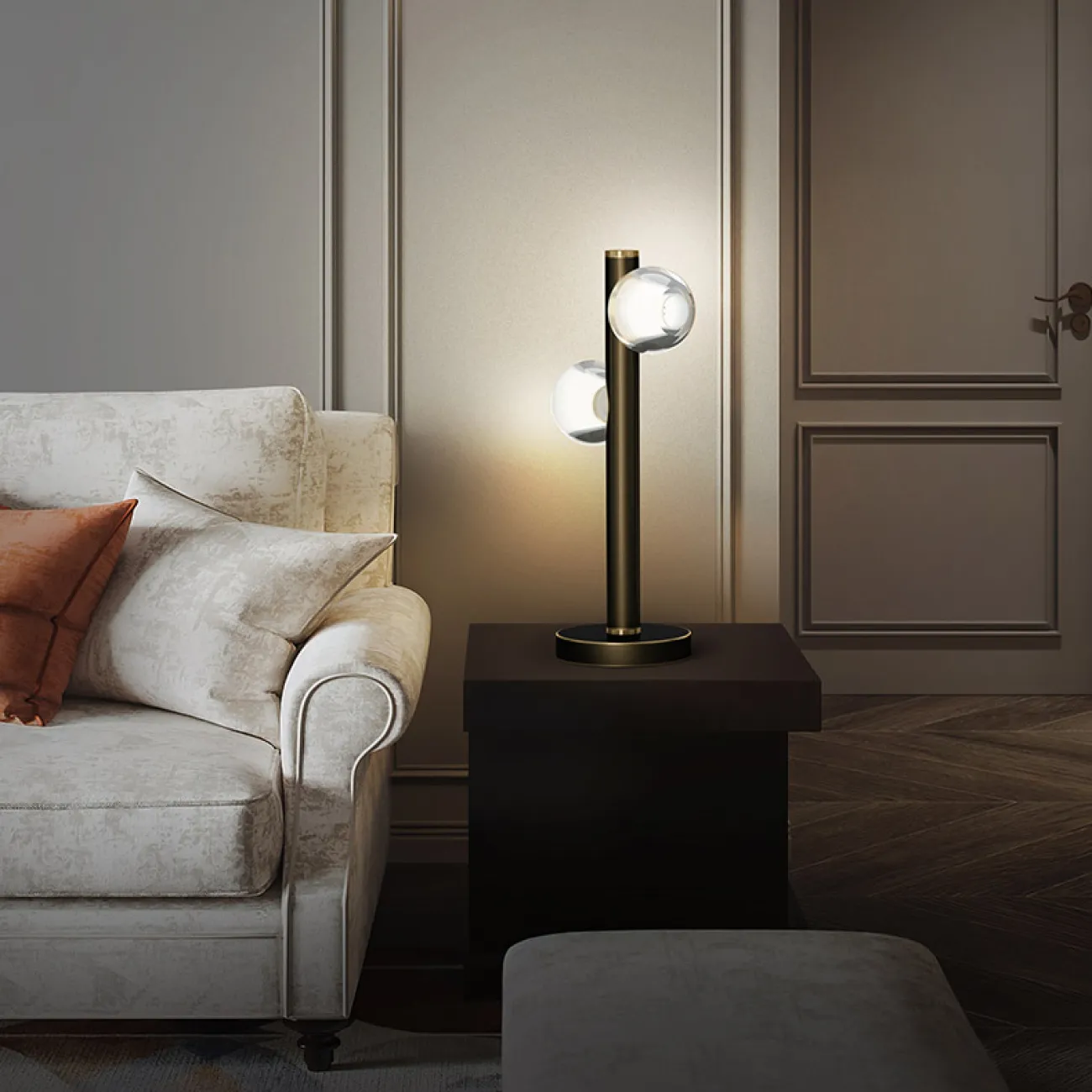 Настольная лампа ILIANA TAB Brass Black от ImperiumLoft