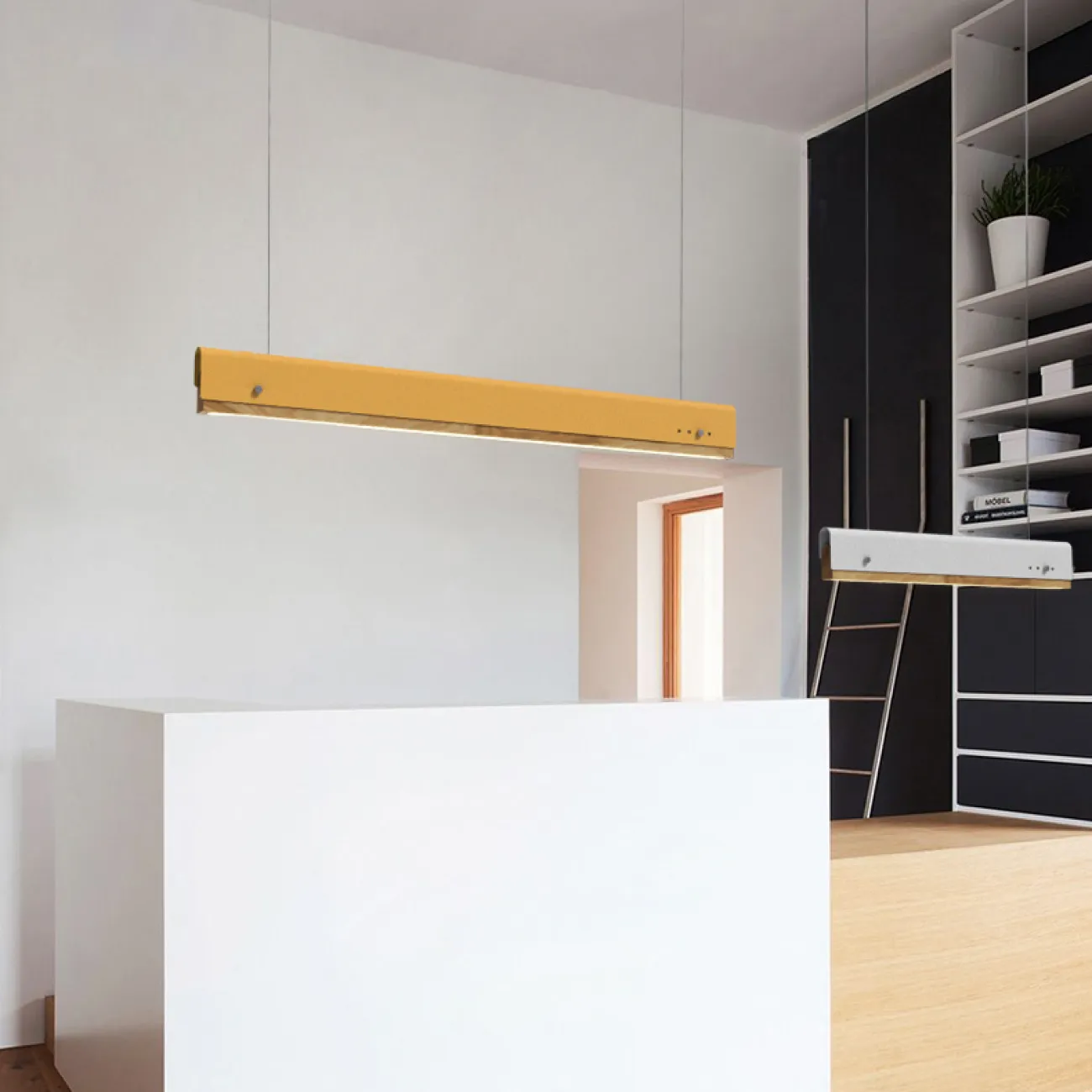 РЕЕЧНЫЙ ПОДВЕСНОЙ СВЕТИЛЬНИК BOOK 3 L90 White от ImperiumLoft
