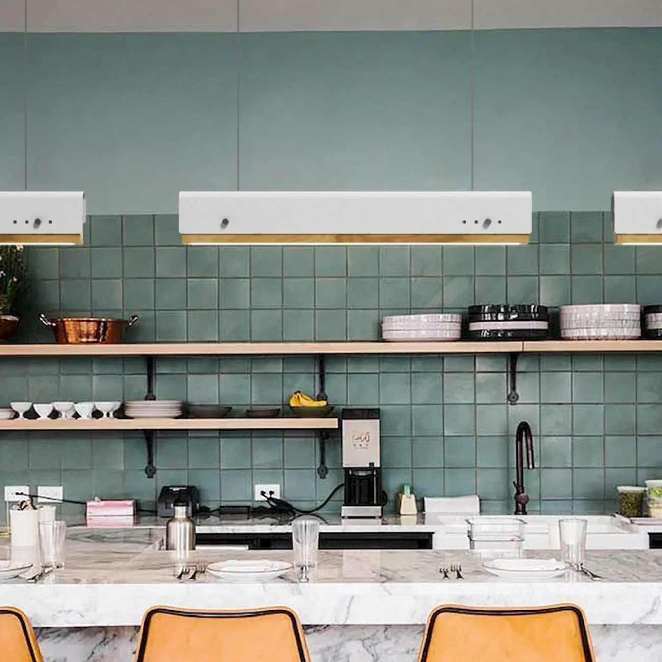 РЕЕЧНЫЙ ПОДВЕСНОЙ СВЕТИЛЬНИК BOOK 3 L60 Green от ImperiumLoft