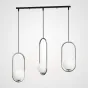 Подвесной светильник HOOP-TRIO Серебро, Эллипс S+L+S, Планка от ImperiumLoft