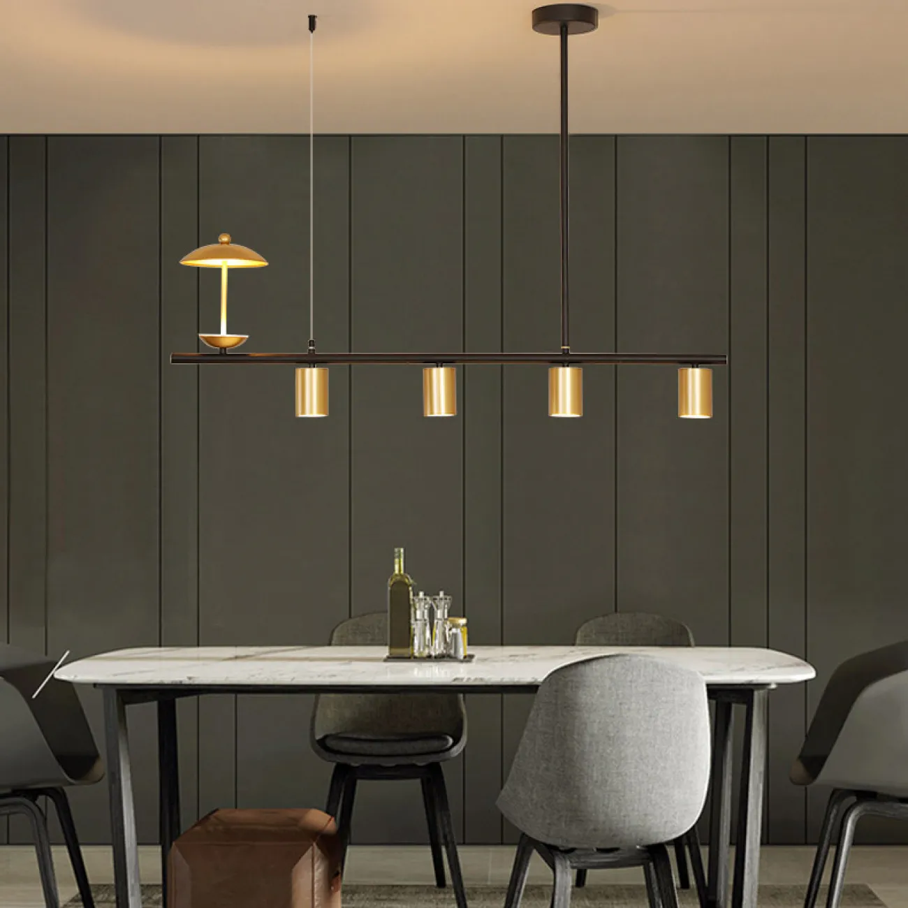 Подвесной светильник HETLEY L120 Gold Black от ImperiumLoft