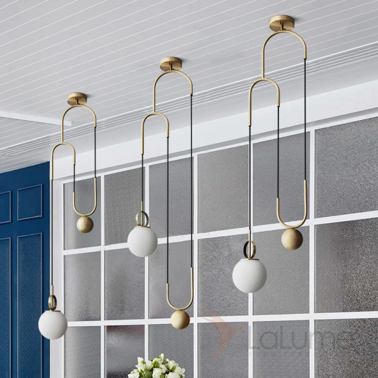 Подвесной светильник Cradle Brass Art deco Pulley Pendant Light