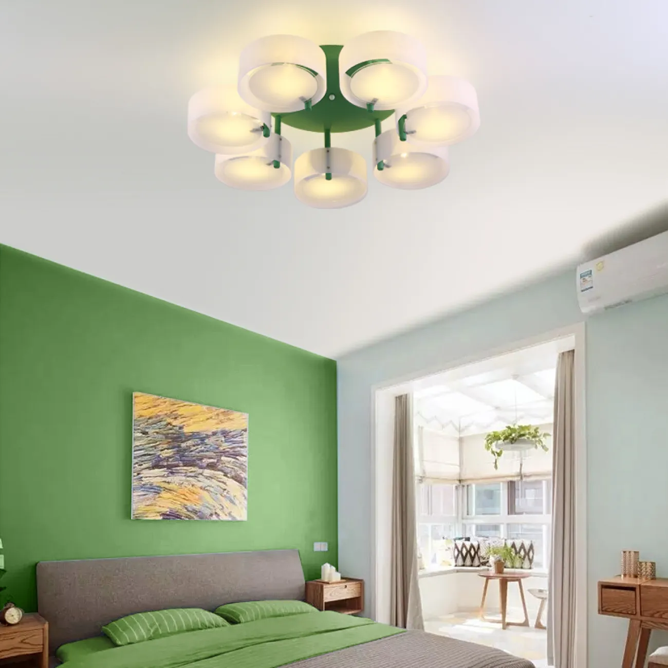 Потолочная люстра HEDDA D86 Green от ImperiumLoft