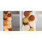 Гирлянда хлопковые фонарики Сotton Ball Gold-Copper