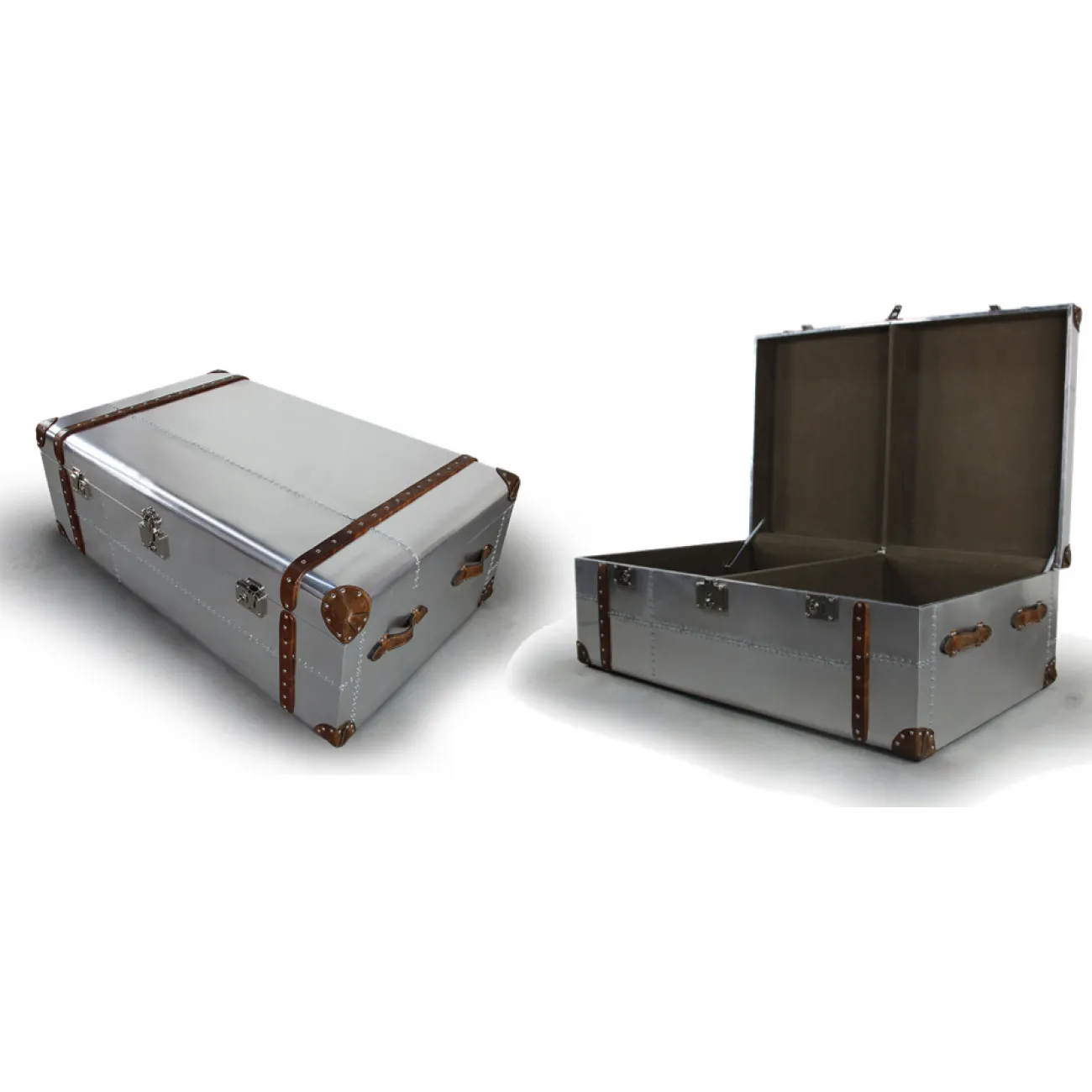 Сундук Trunks in Polished Aluminum Restoration Hardware от LaLume
