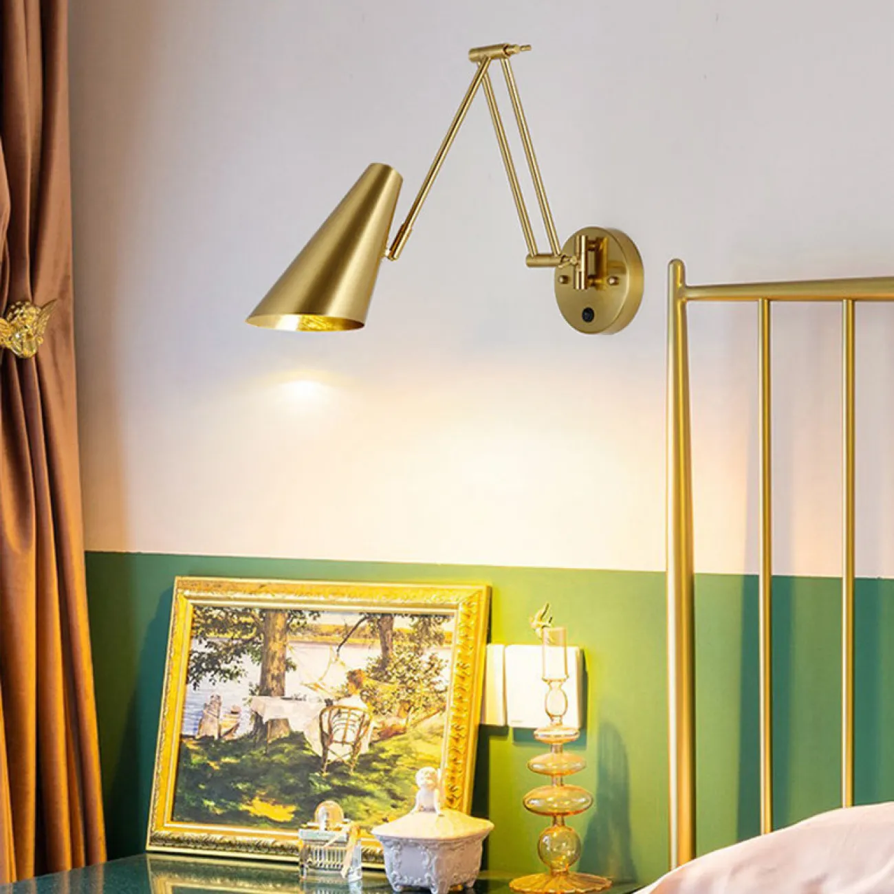 Настенный светильник FREDLY B Brass от ImperiumLoft