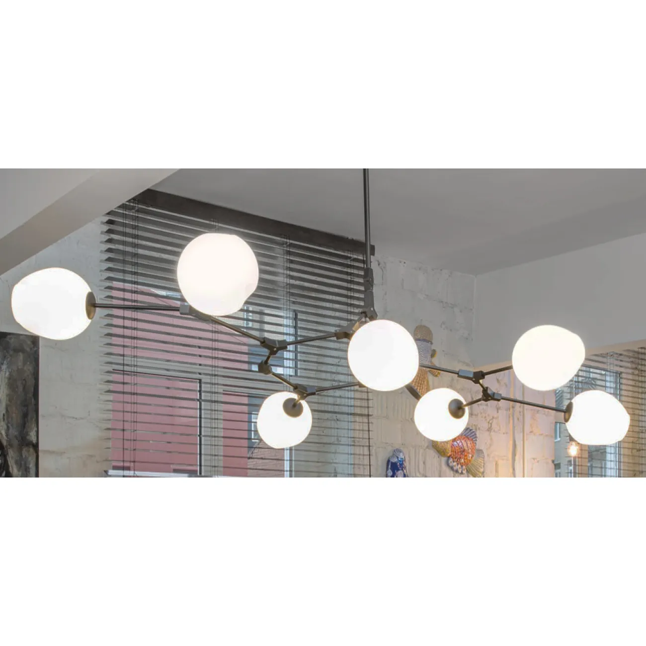 Люстра Сrumpled Bubble White Glass от ImperiumLoft