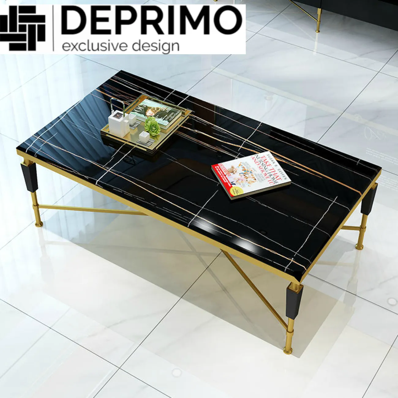 Дизайнерский мраморный журнальный столик - LaLume-AP00336