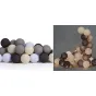 Гирлянда хлопковые фонарики Сotton Ball Taupe