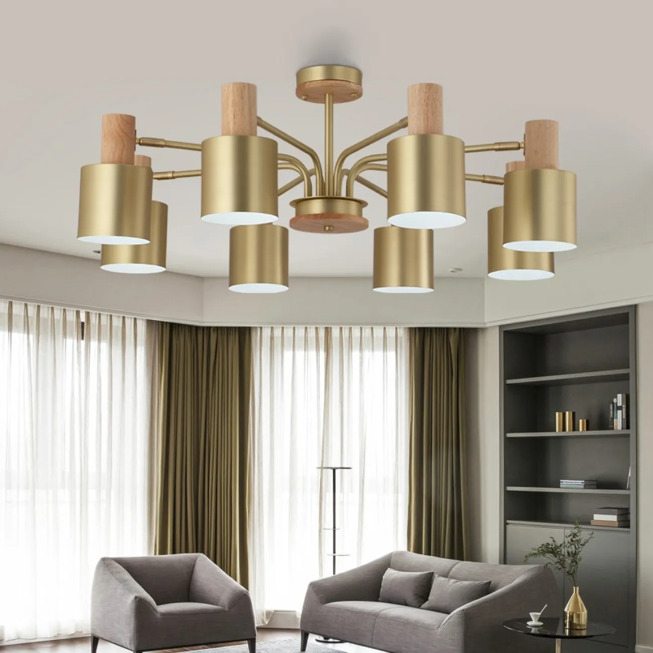 Подвесная люстра INGRID 8 metal от ImperiumLoft